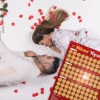 100 x KAMASUTRA ZDRAPKA - pozycje miłość DLA NIEJ DLA NIEGO Walentynki czerwony ze złotymi lub srebrnymi zdrapkami